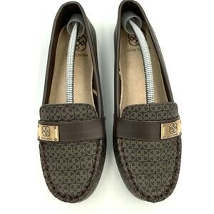 Daisy Fuentes Women's Brown Loafers, Size 7 1/2 W, Career Comfort Classic Logo